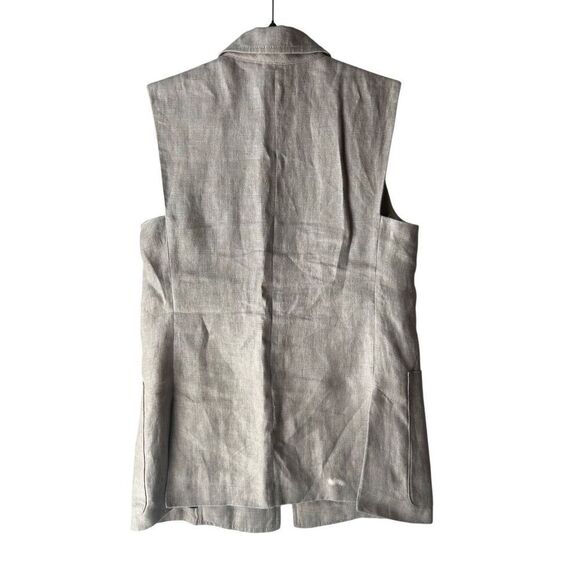 Max Mara Weekend 100% Linen Vest size 4 neutral, glam, vacation - Picture 2 of 8